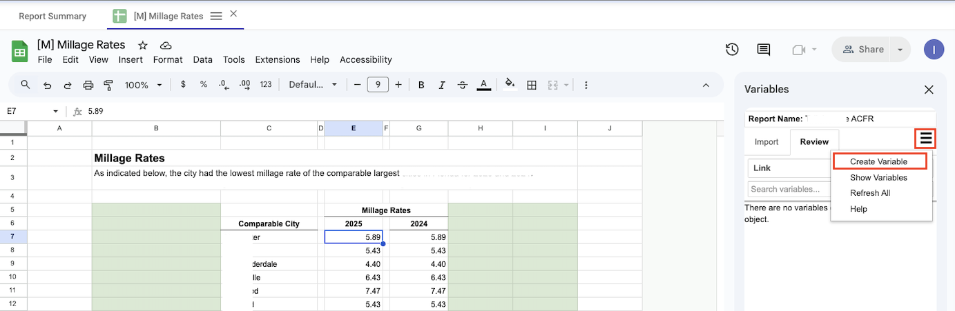 Gravity - Create a Link Variable – ClearGov Support Center