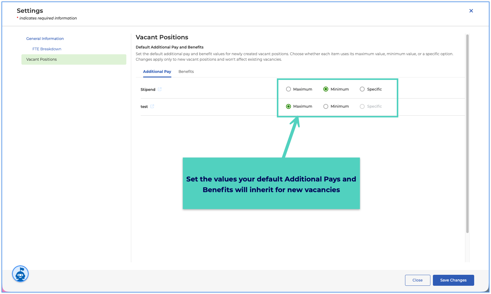 PB - Settings - Default Add Pays and Benefits for vacancies.png