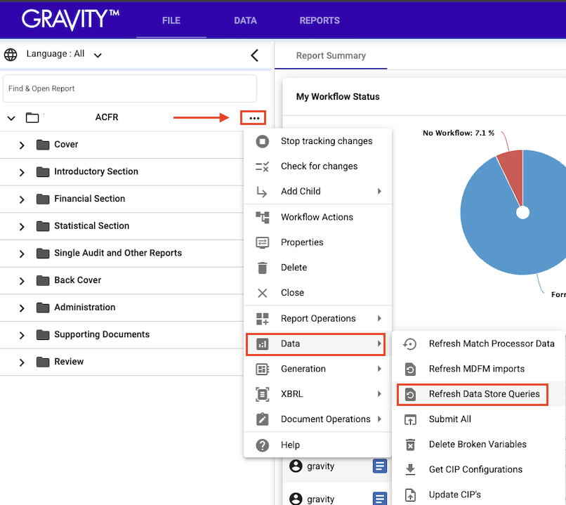 Gravity - Refresh Data Store Queries – ClearGov Support Center