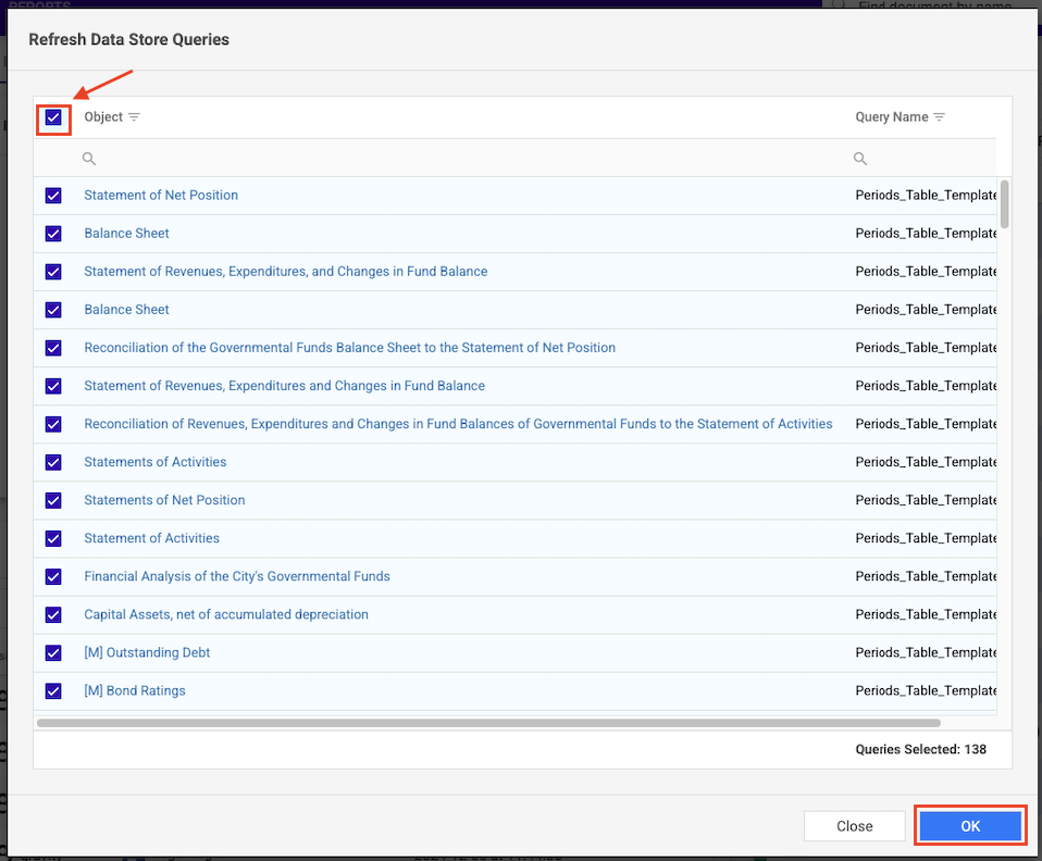 Gravity - Refresh Data Store Queries – ClearGov Support Center